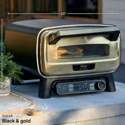 Ninja Artisan™ 5-in-1 Portable Pizza Oven in Blue and Gold