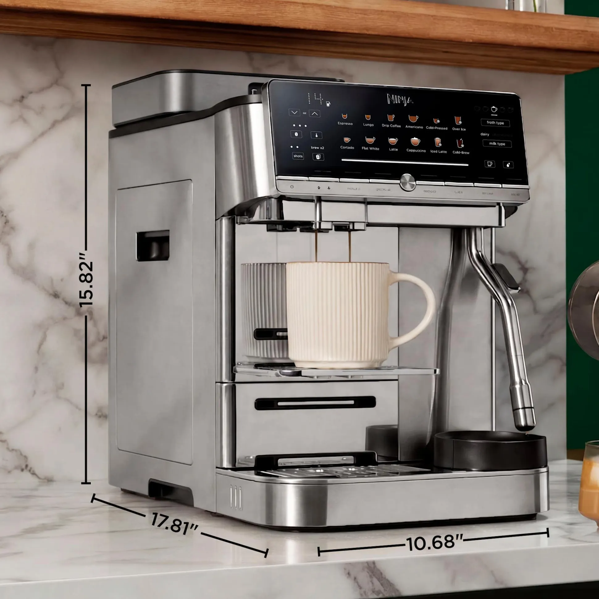 Ninja AutoBarista™ Pro Fully Automatic Espresso Machine in Stainless Steel