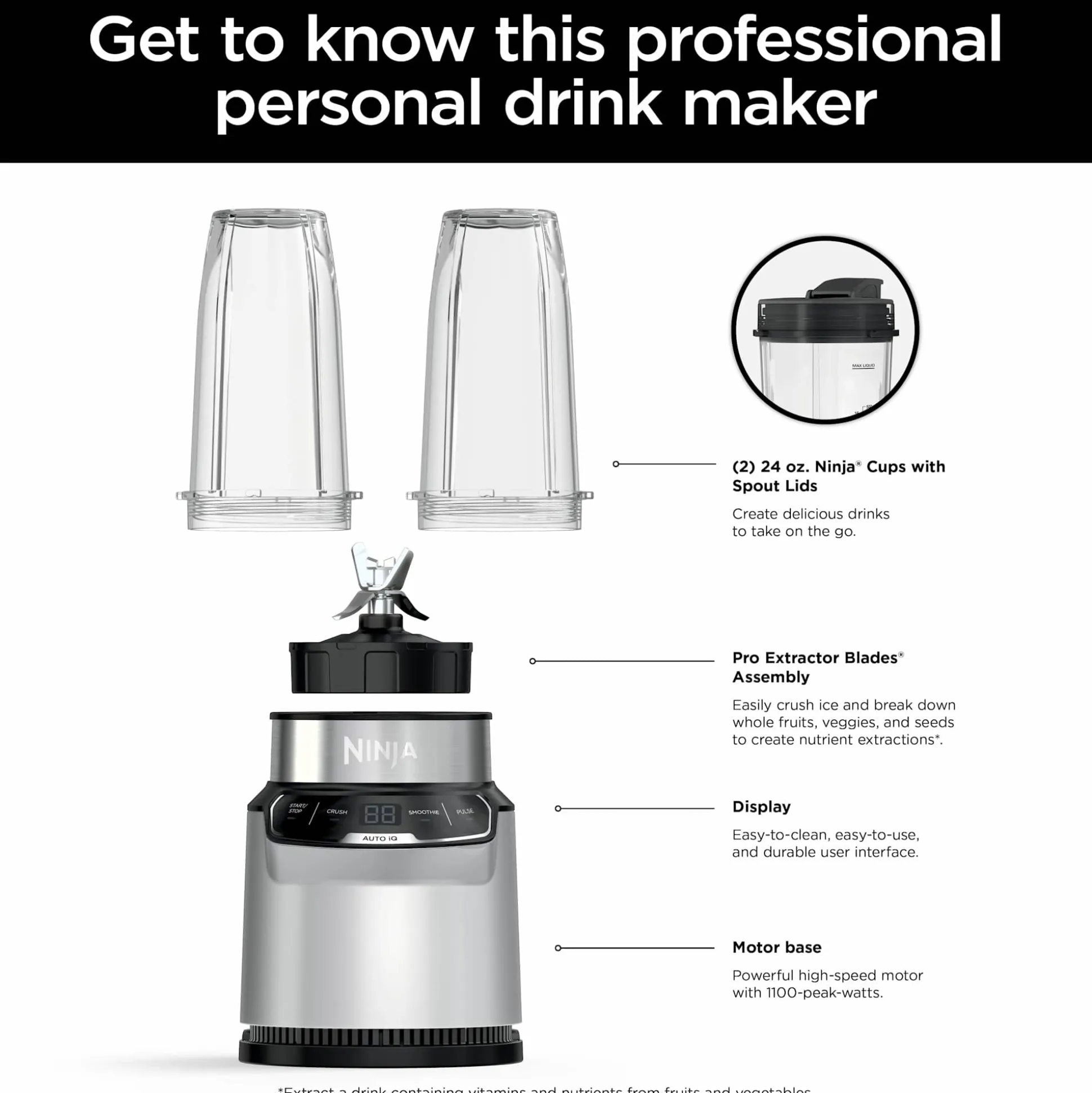 Ninja Auto IQ Nutri Blender Pro