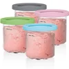 Ninja® CREAMi® Pints 4 Pack, Compatible with NC299AMZ, NC300s & NC350s Series CREAMi® Ice Cream Makers