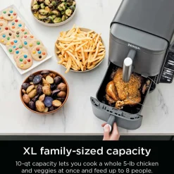 Ninja DoubleStack™ Double Basket Air Fryer and Thermometer