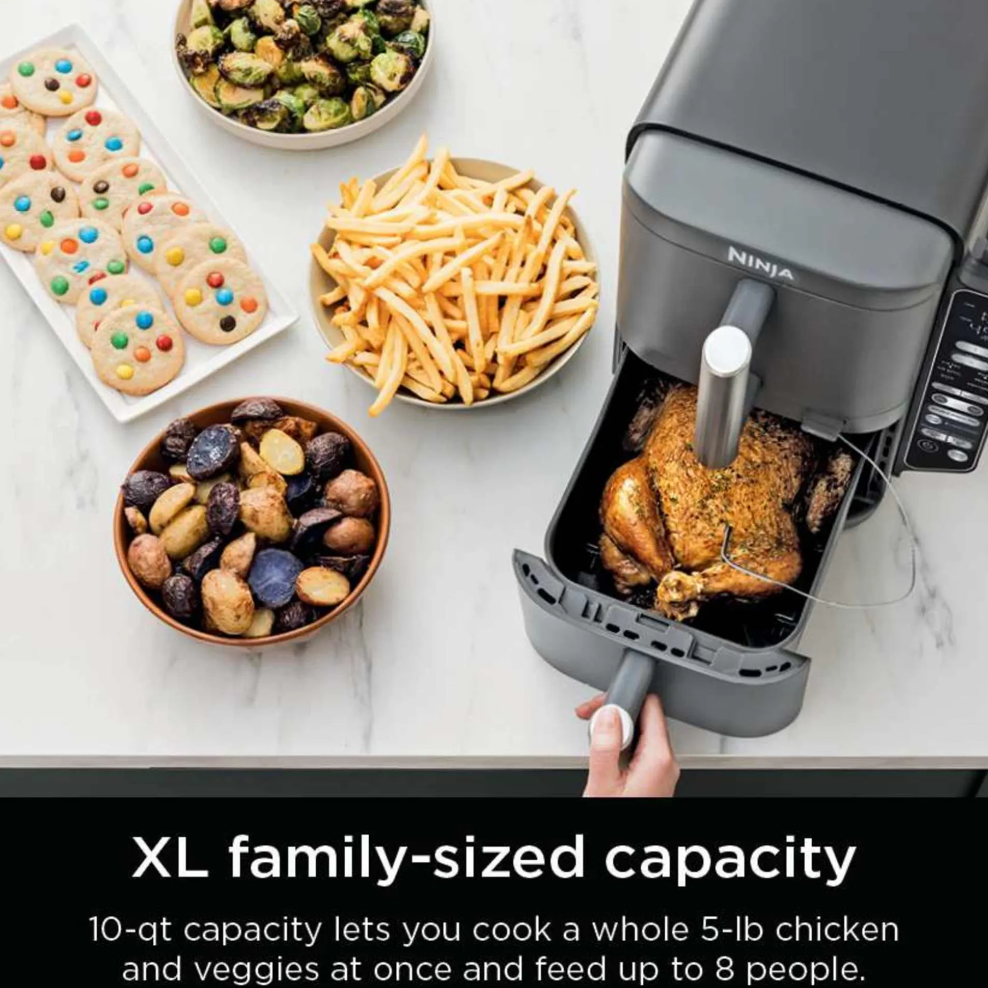 Ninja DoubleStack™ Double Basket Air Fryer and Thermometer