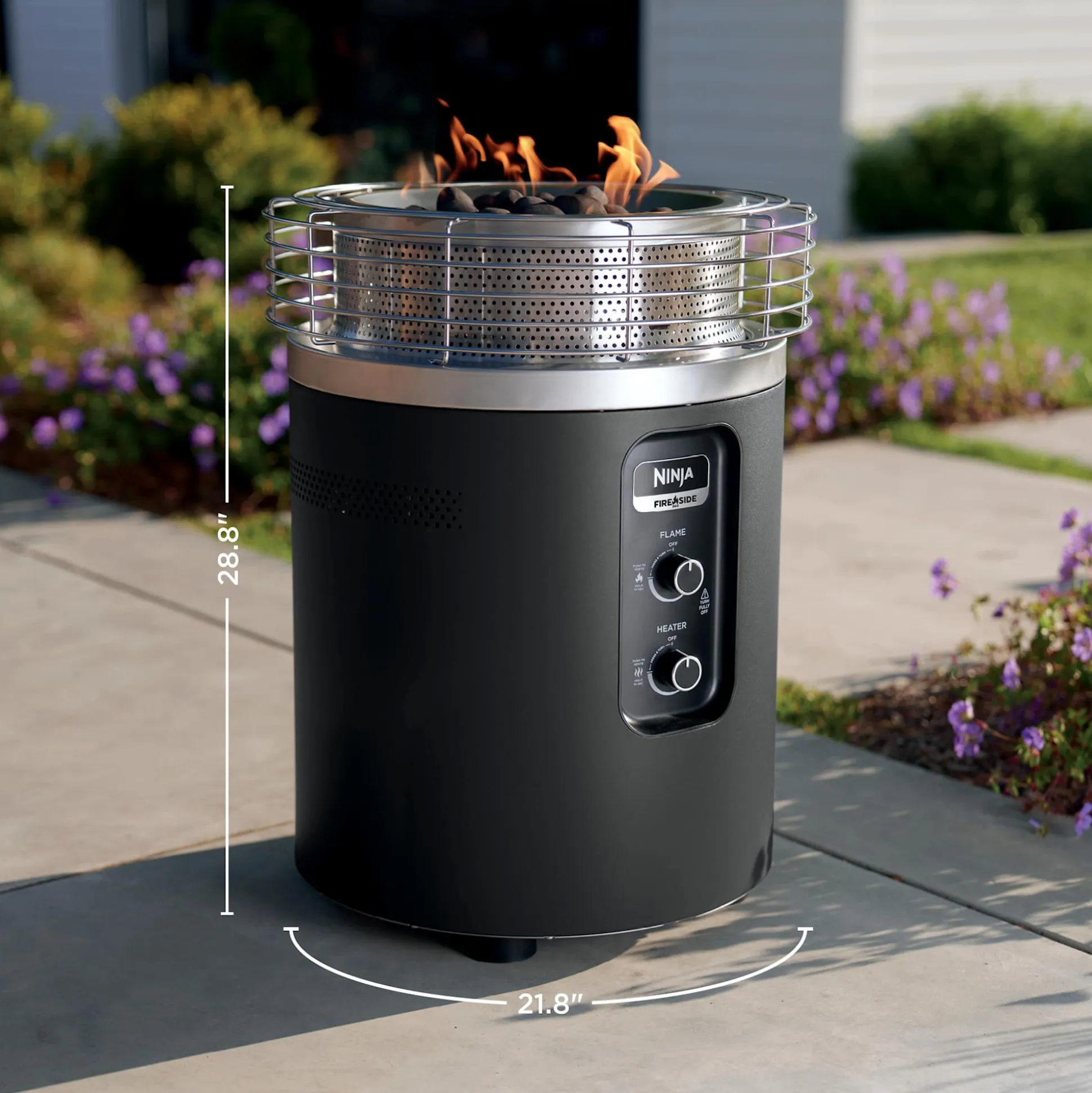 Ninja™ Fireside360™ Fire Pit and Outdoor Heater with Top Cover