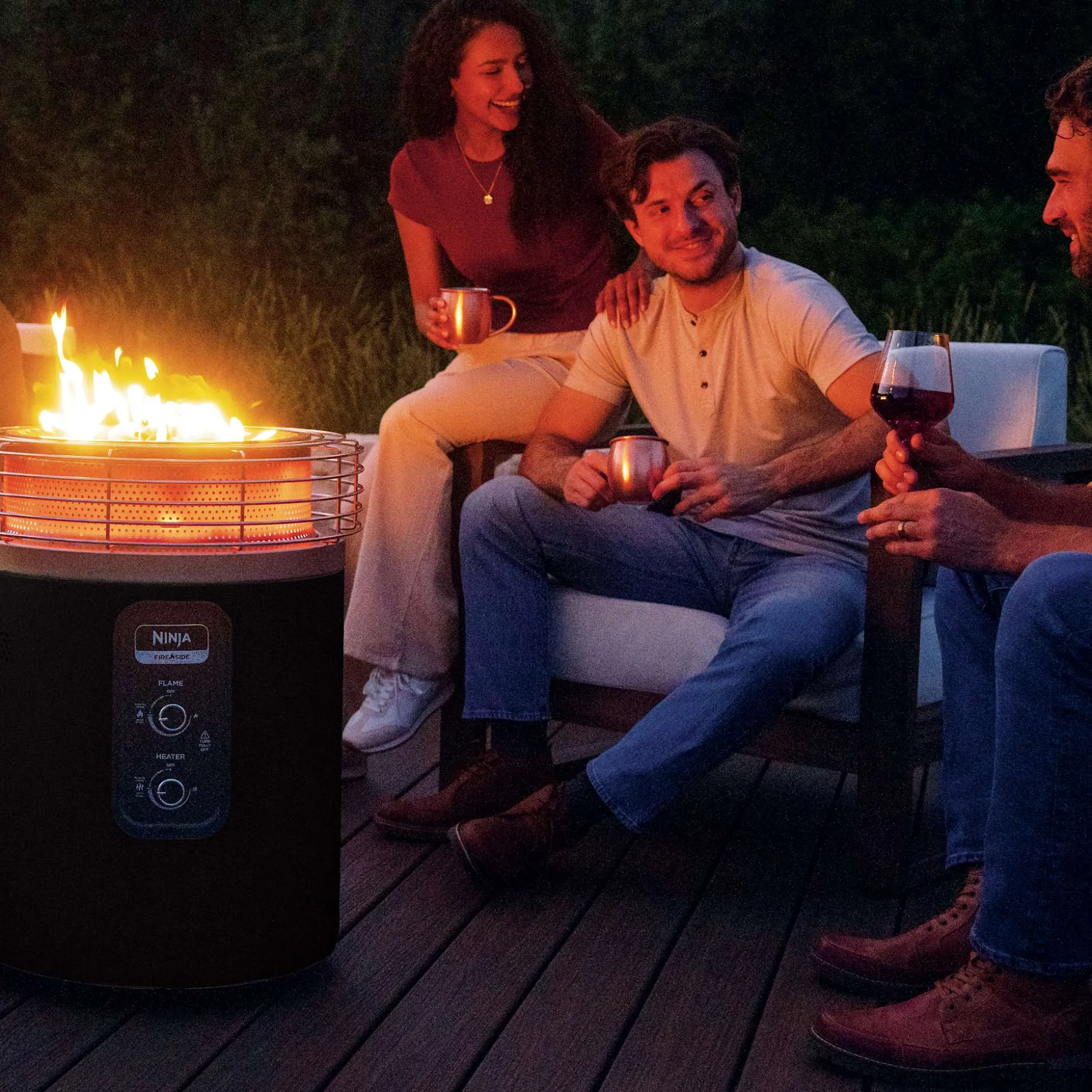 Ninja™ Fireside360™ Fire Pit and Outdoor Heater with Top Cover