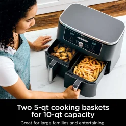 Ninja Foodi® 10-QT Dual Air Fryer in Stone