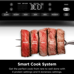 Ninja Foodi XL Indoor Grill and Air Fryer with Thermometer