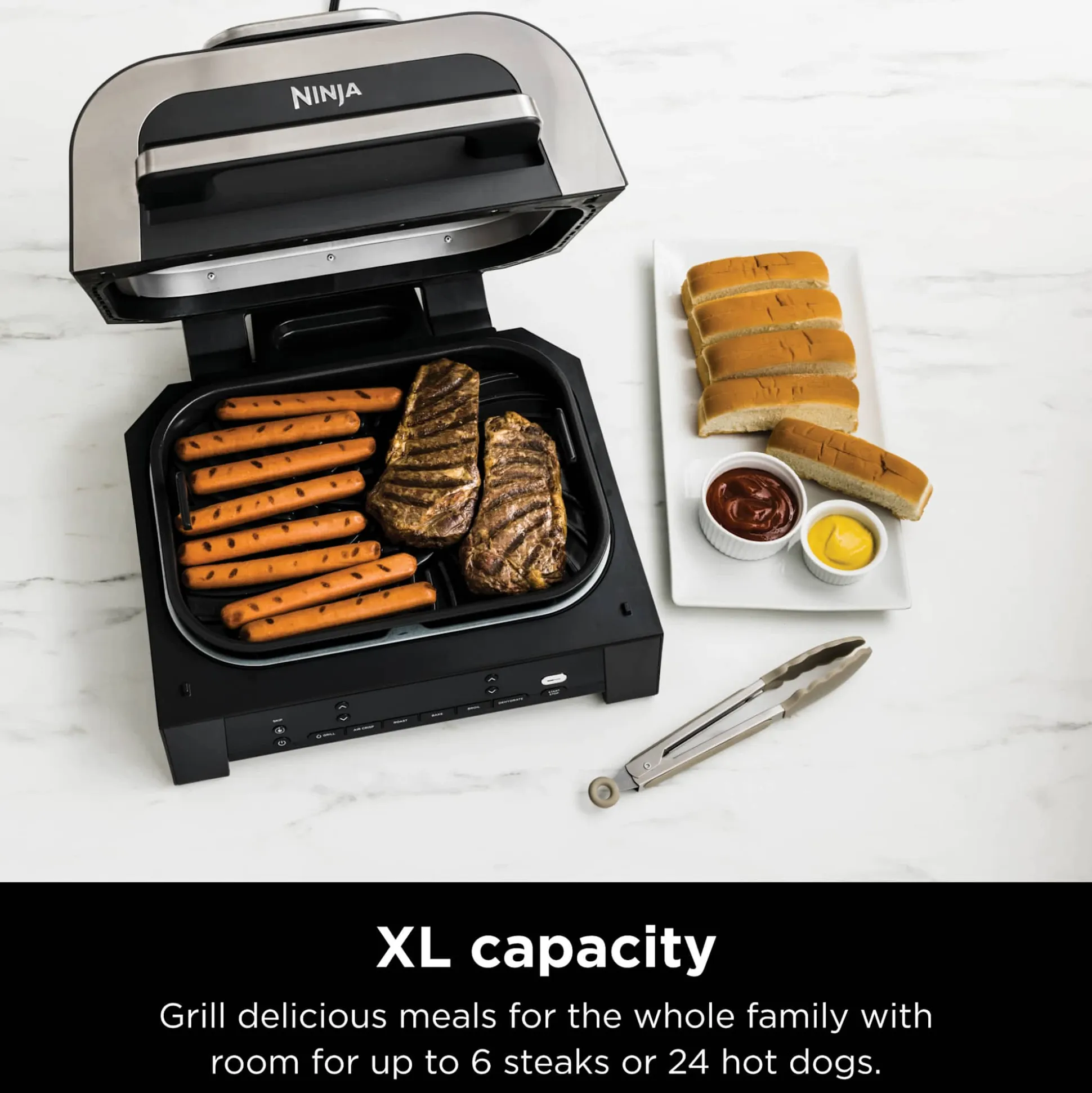 Ninja Foodi XL Indoor Grill and Air Fryer with Thermometer