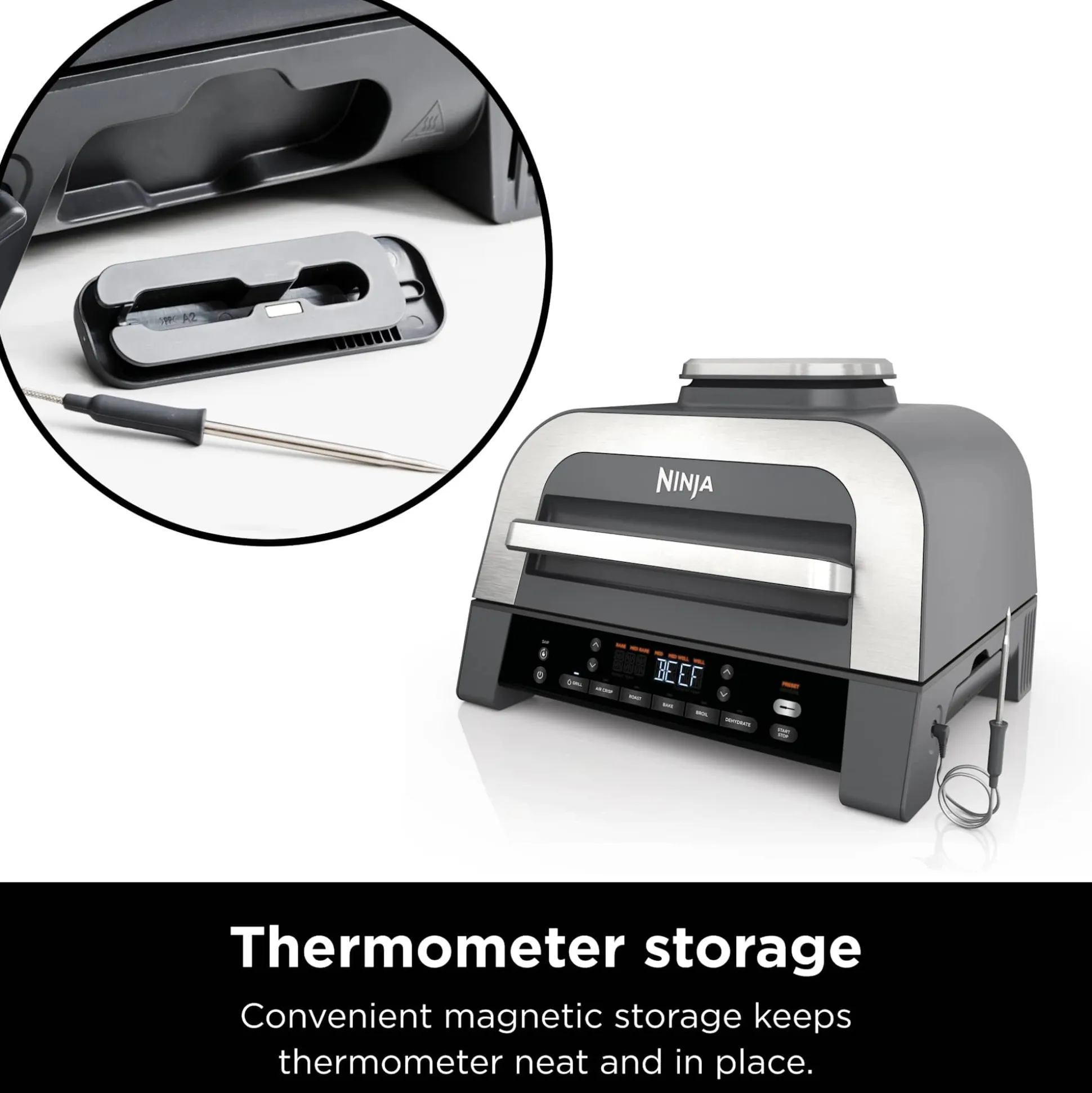 Ninja Foodi XL Indoor Grill and Air Fryer with Thermometer