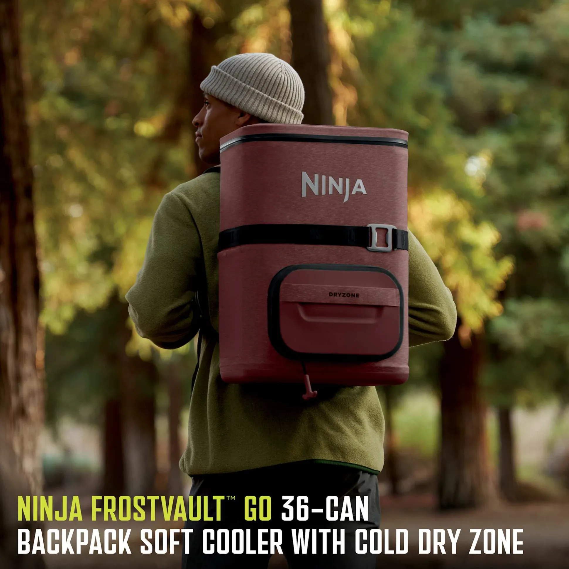 Ninja FrostVault™ 36 Can Backpack Cooler in Canyon Red