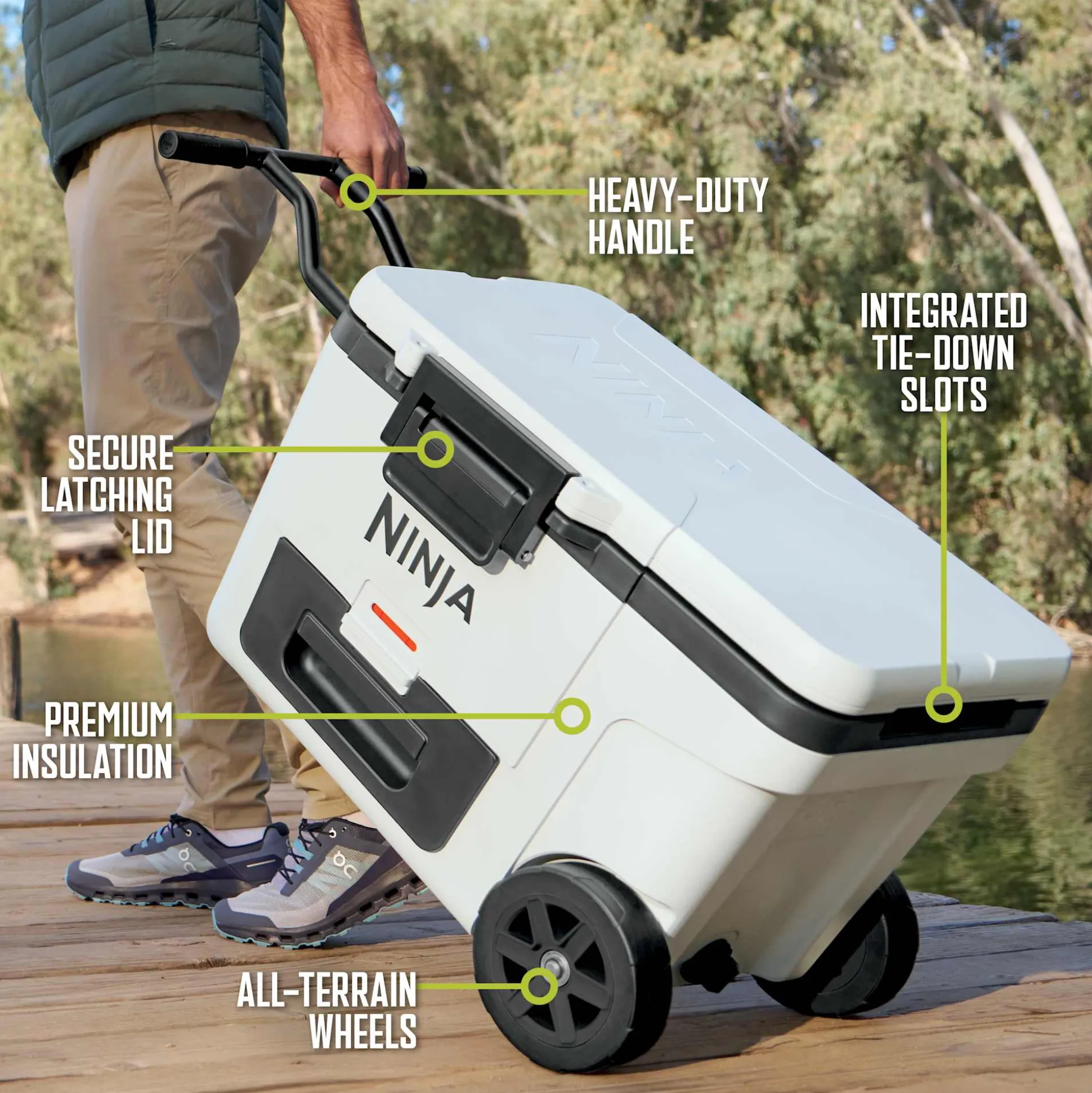 Ninja FrostVault™ 45qt Cooler with Wheels & Accessories in Cloud White