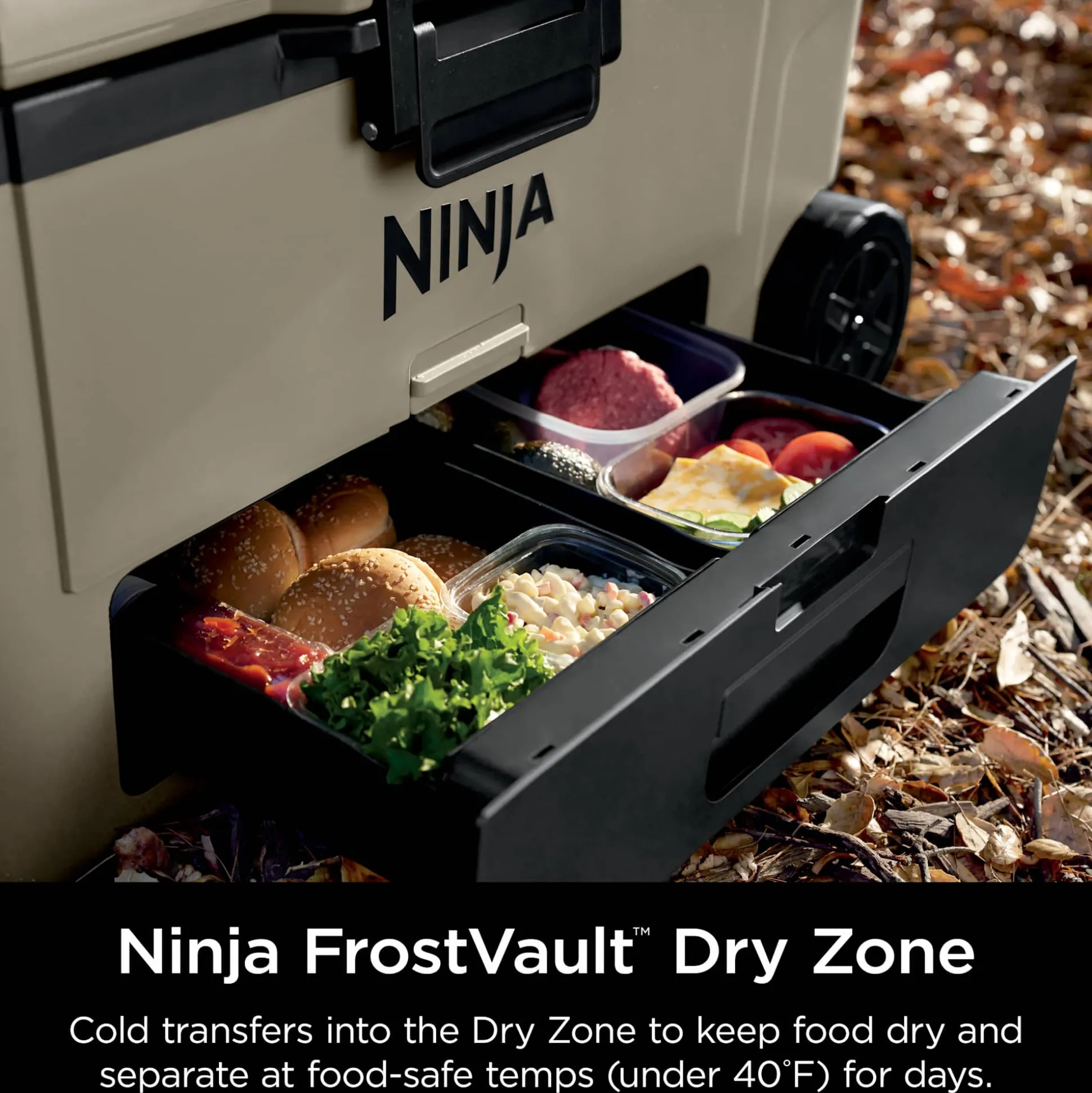 Ninja FrostVault™ 65qt Cooler with Wheels in Beige