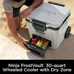 Ninja FrostVault™ 30qt Cooler with Wheels in Cloud White