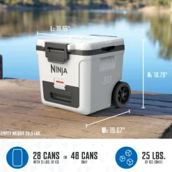Ninja FrostVault™ 30qt Cooler with Wheels in Cloud White
