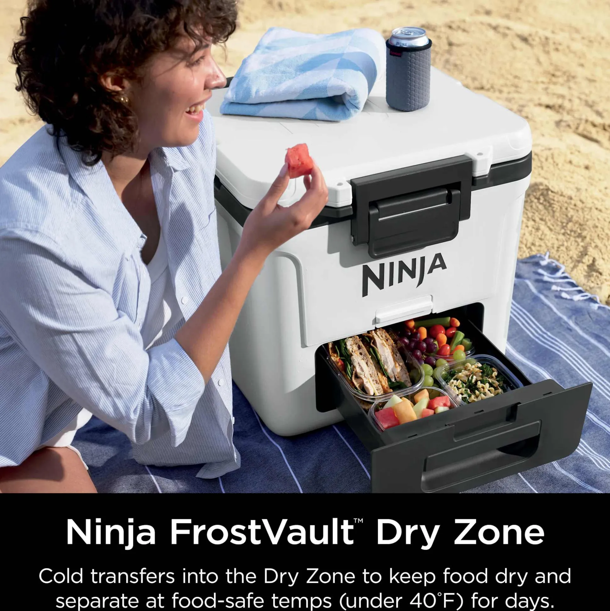 Ninja FrostVault™ 30qt Cooler with Wheels in Cloud White