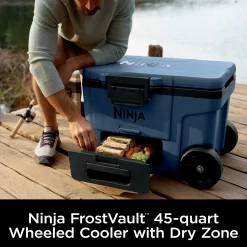 Ninja FrostVault™ 45qt Cooler with Wheels in Navy Blue