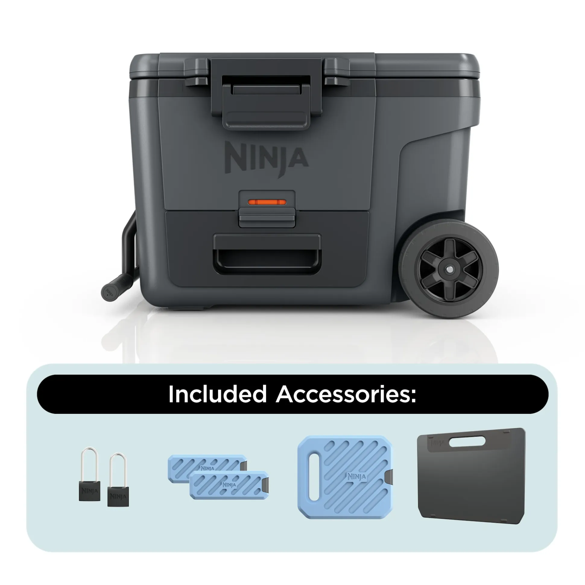 Ninja FrostVault™ 45qt Cooler with Wheels & Accessories in Charcoal Gray