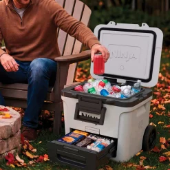 Ninja FrostVault™ 42qt Cooler with Wheels in Blue Grey