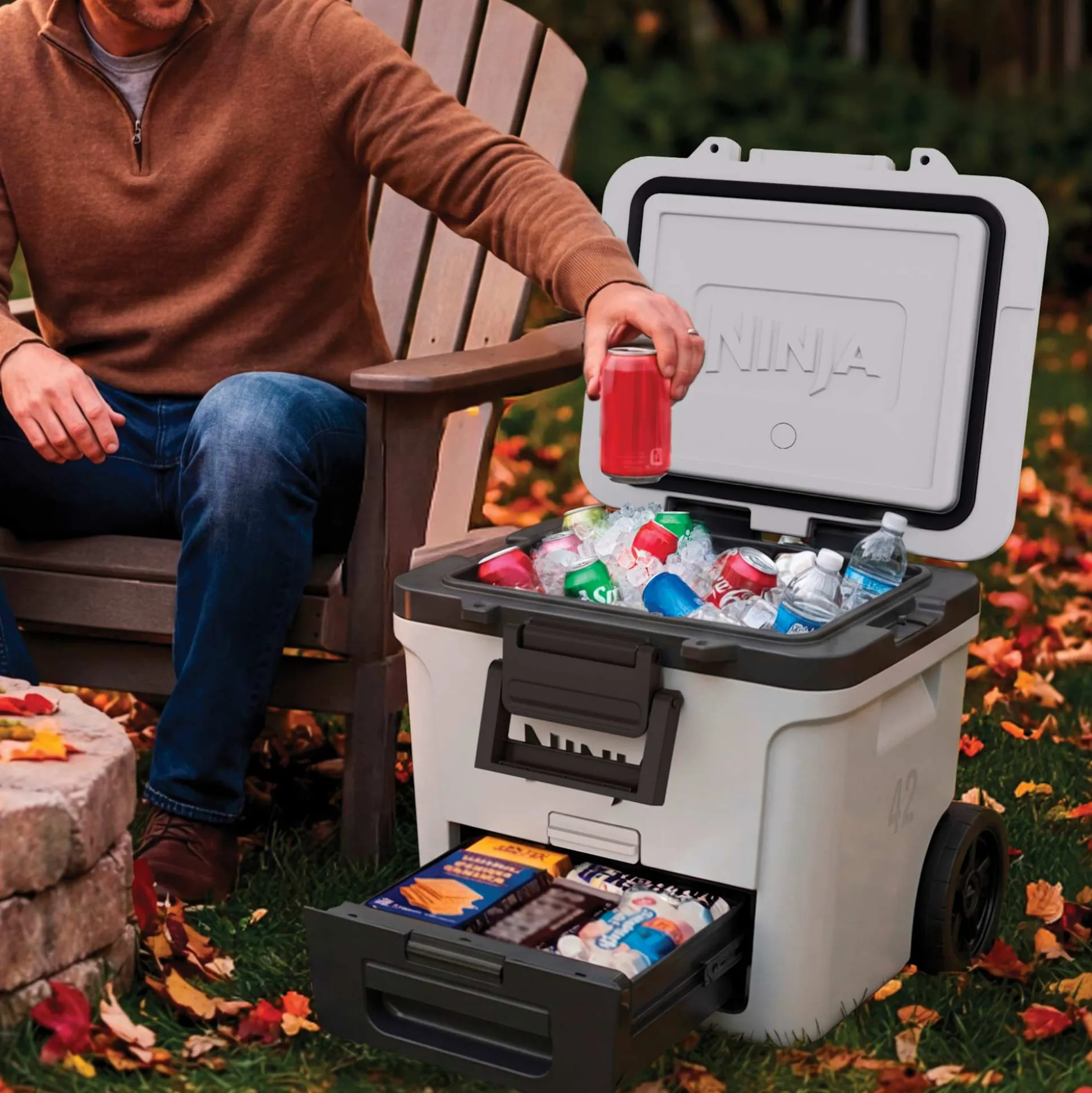 Ninja FrostVault™ 42qt Cooler with Wheels in Blue Grey