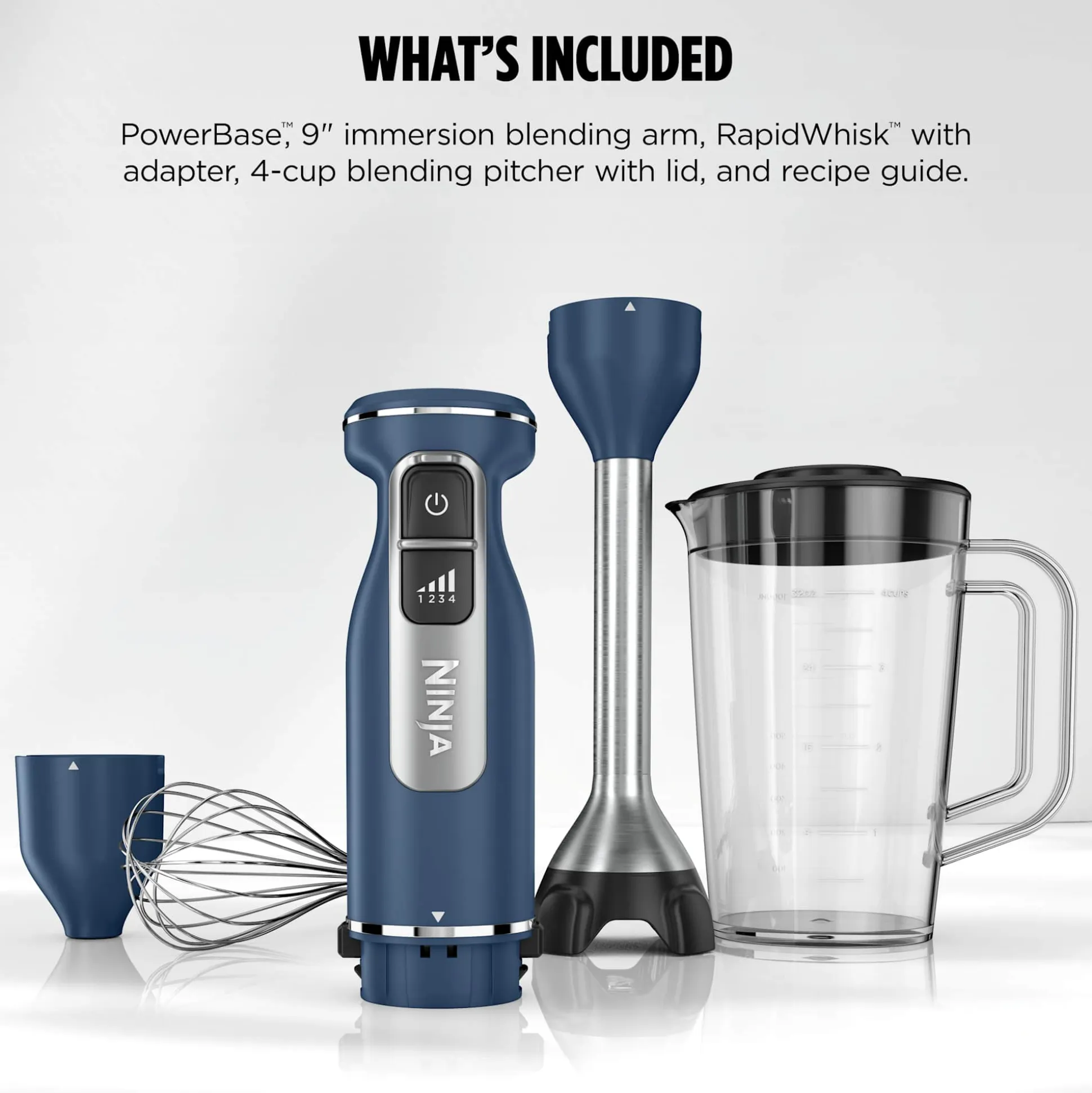 Ninja Power Immersion Blender with Whisk in Deep Navy