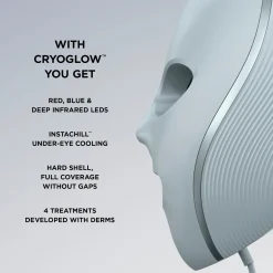 Shark CryoGlow™ LED Face Mask & Charging Stand in Blue