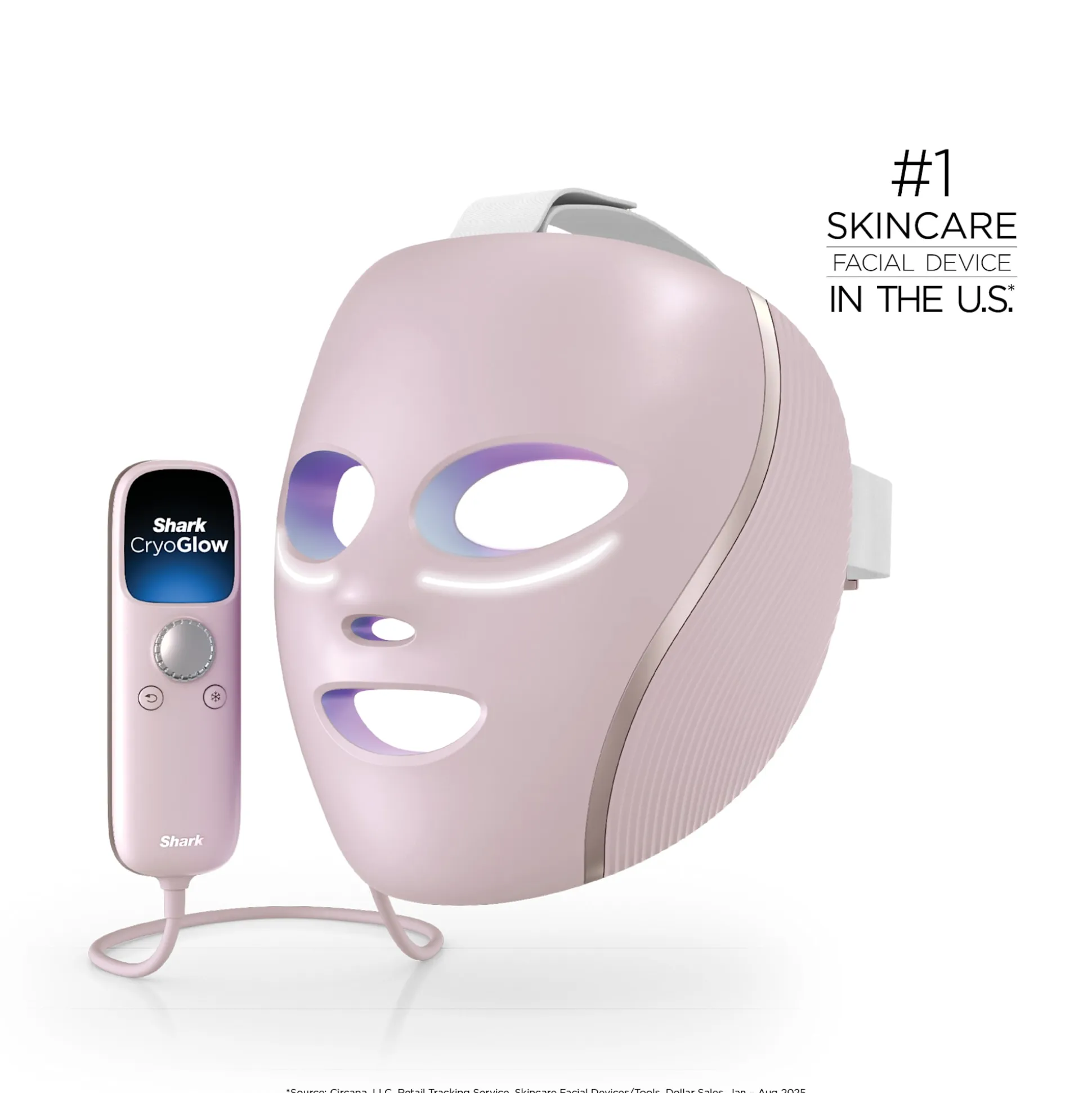 Shark CryoGlow™ LED Face Mask in Rose Glow