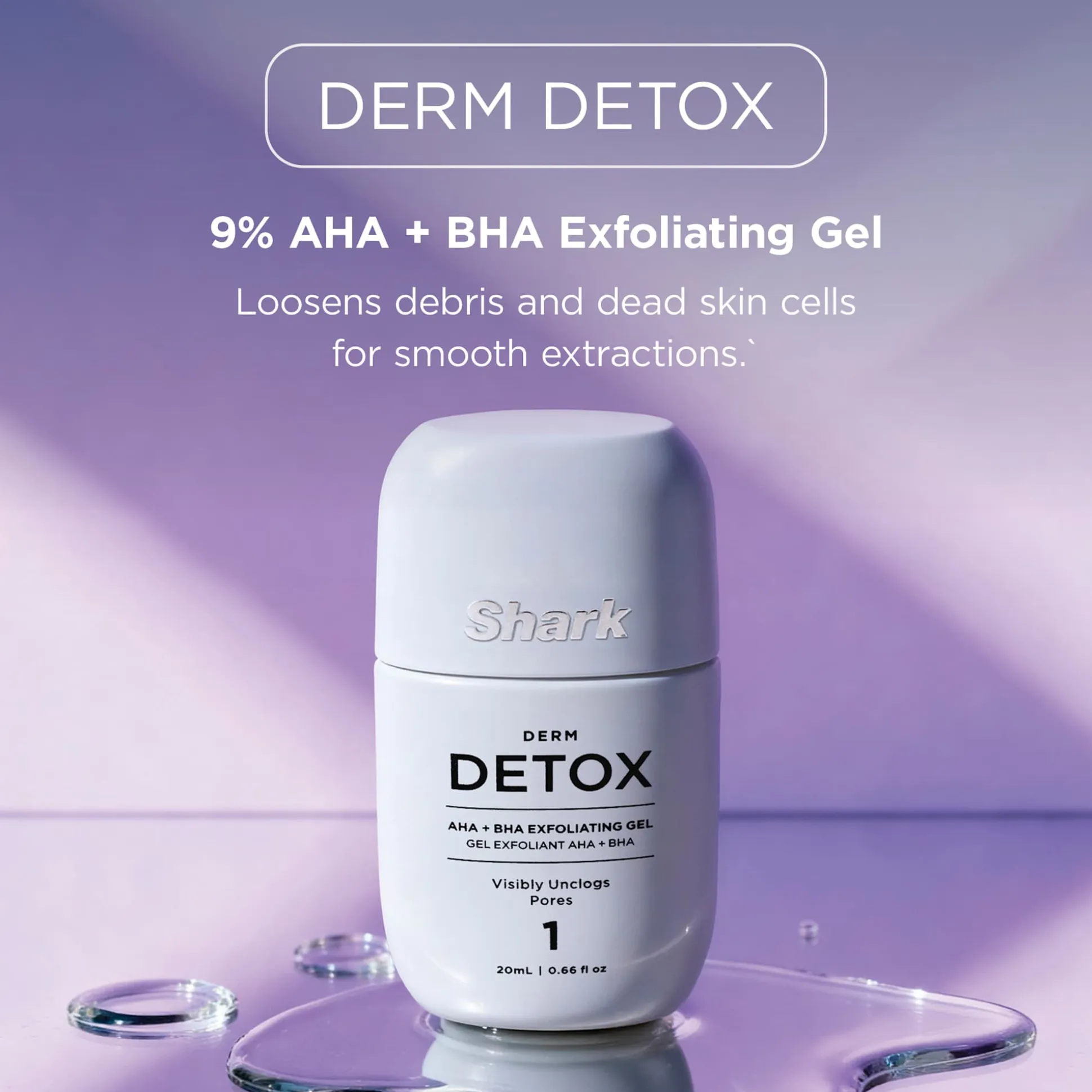 Shark FacialPro™ Glow & Depuffi™ At-Home Hydrating Facial System in Strawberry Matcha