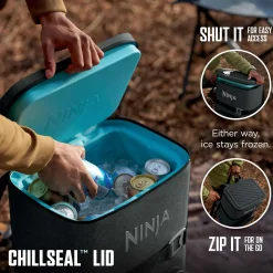 Shark Portable Misting Fan & Ninja 36 Can Backpack Cooler Bundle