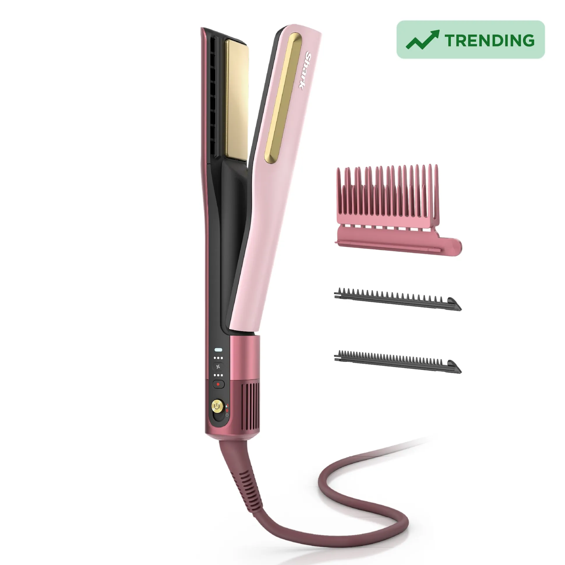 Shark SilkiPro™ Hair Straightener & Dryer in Rose Petal